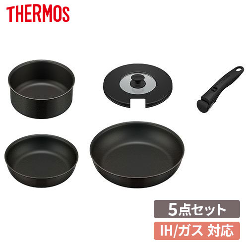 楽天市場】取っ手のとれる フライパンセット 5点 IH対応 THERMOS ih