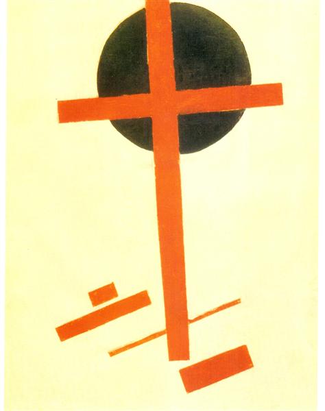 The Red Cross on a Black Circle, c.1915 - Kazimir Malevich