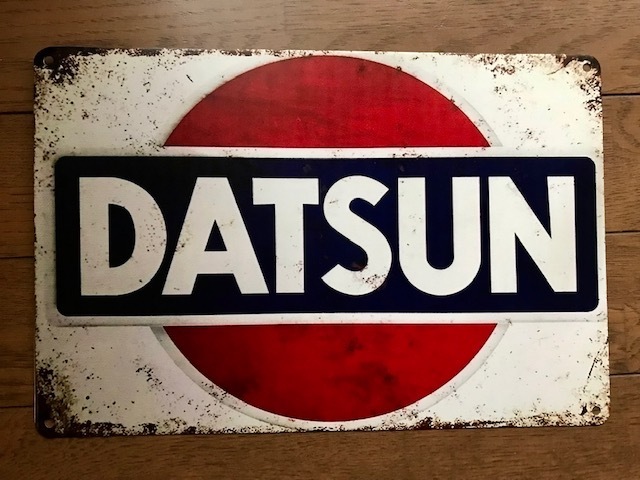 Yahoo!オークション - レトロ調 DATSUN ダットサンロゴ ブリキのアート