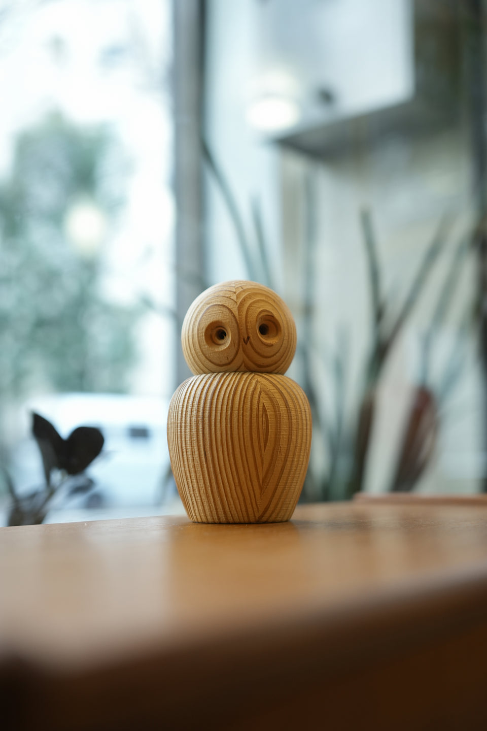 スウェーデンヴィンテージ フクロウのオブジェ 木製 北欧インテリア