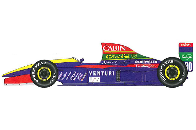 モノポスト 1/20 レジンキット ラルース LC92 日本GP 1992 B.ガショー