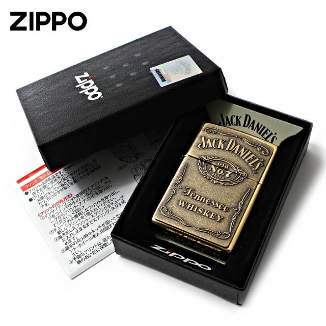 Zippo ジッポー ジャックダニエル 酒 ロゴ Jack Daniel's Label Brass