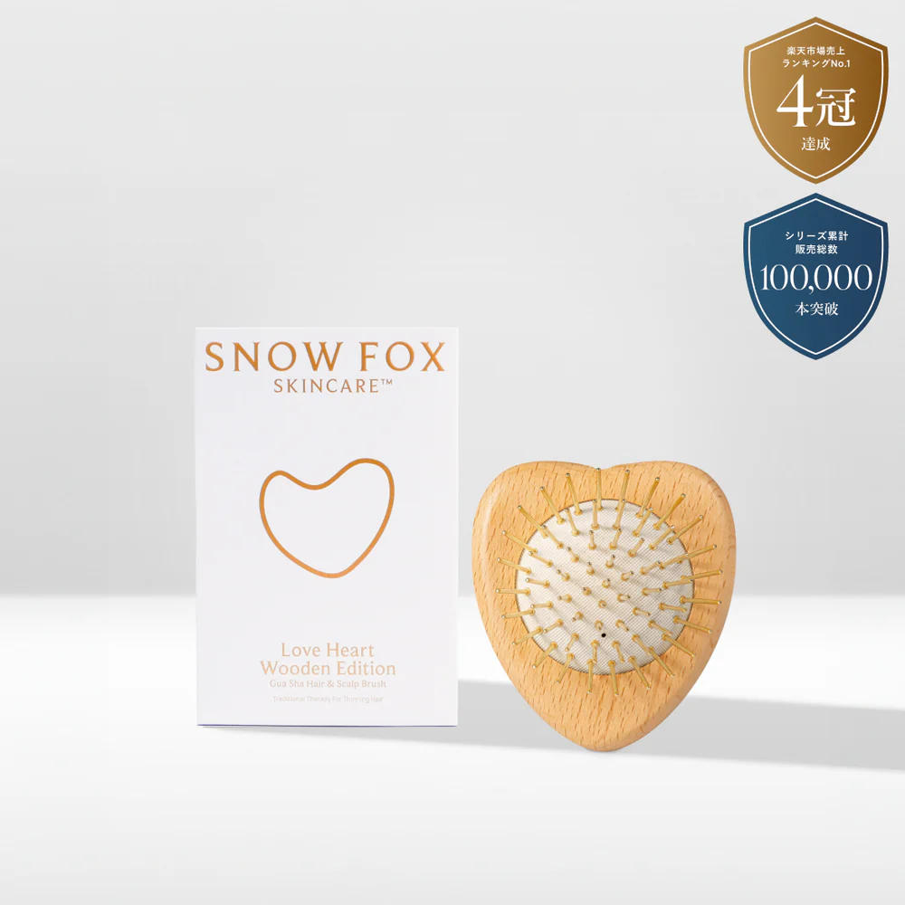 プレミアム FOX カッサ ウッド ミニハート ヘアブラシ | SNOW FOX