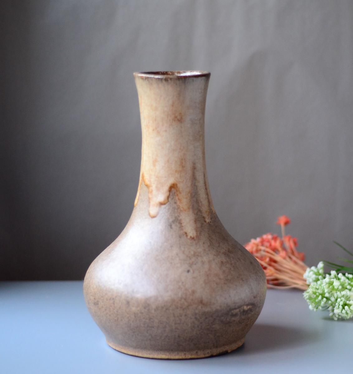 ヴィンテージ ドイツ製 ミッドセンチュリー 陶器の花瓶