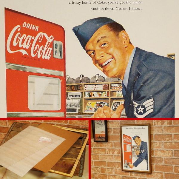 コカコーラ 自販機イラスト B4フレームセット◇ 広告 B4-028