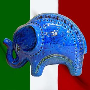 イタリア製 輸入雑貨 ネコ ねこ 猫 置物 オブジェ ブルー Bitossi