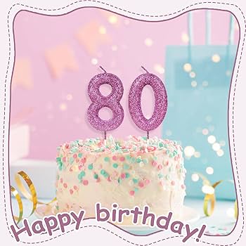Amazon.com: 11th Glitter Birthday Candles, Purple Pink Birthday
