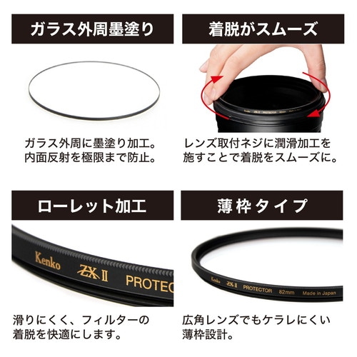 即配】(KT) 72mm ZX II (ゼクロスII) プロテクター ケンコー KENKO