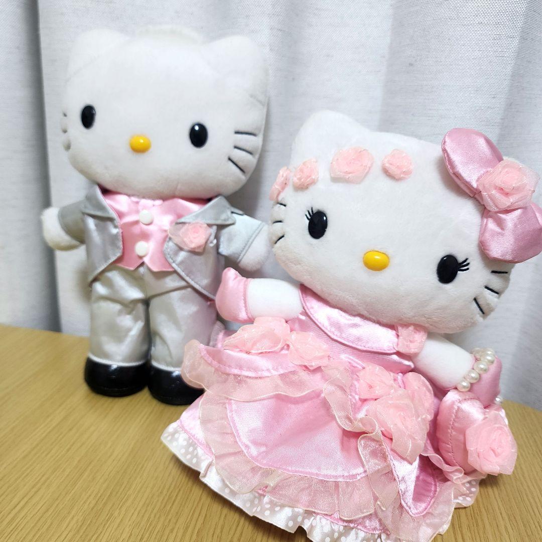 【期間限定値下げ】サンリオショップ　キティ　ダニエル　ウエディングドール ハローキティ ダニエル ウェディングドール】華やかなドレスと