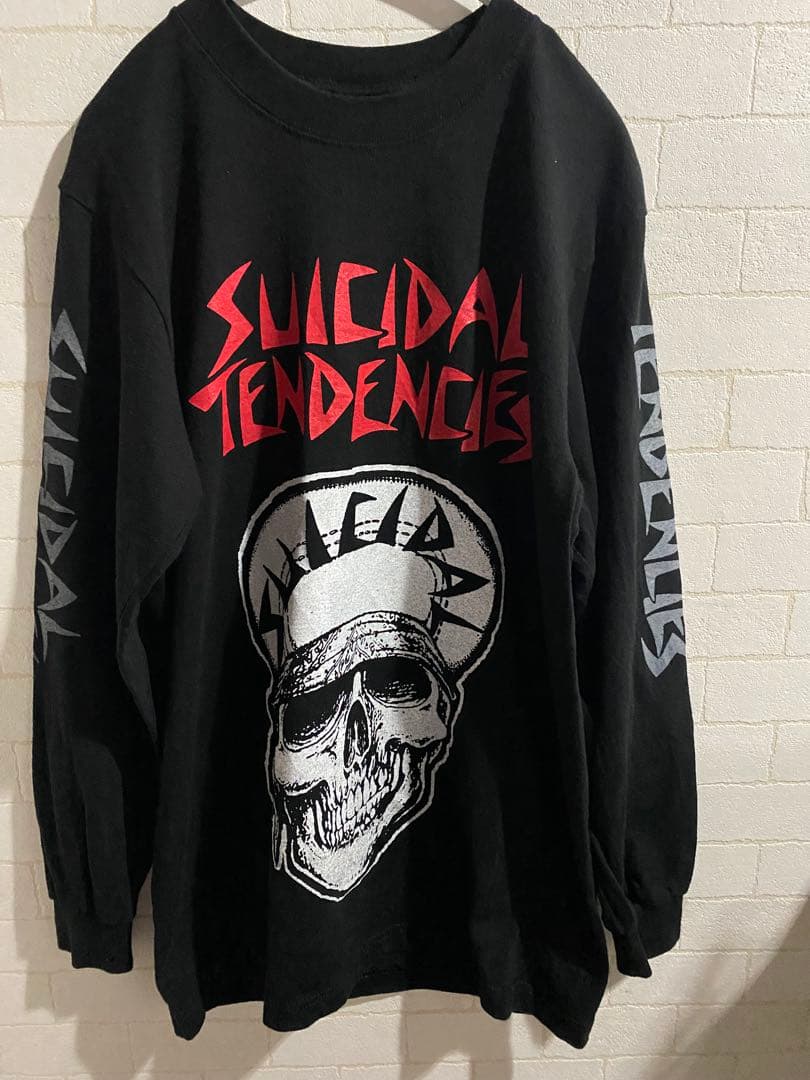 SUICIDAL TENDENCIES 長袖Tシャツ 前後プリント 黒 Sサイズ SUICIDAL TENDENCIES・スーサイダルテンデンシーズ・LOGO・ロング