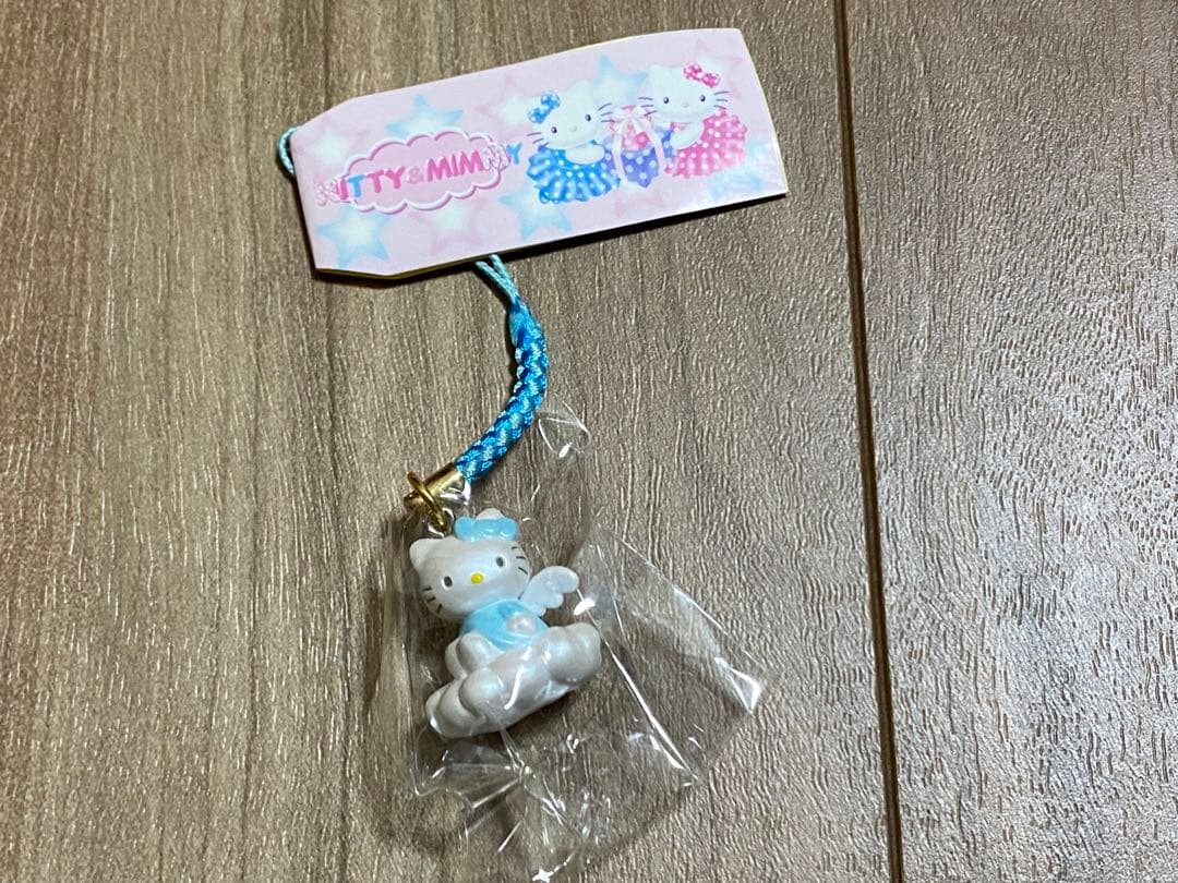 ハローキティ ストラップ 根付 ねつけ 雲 KITTY&MIMMY 28th ハローキティ キティちゃん ちりめん 人形 ストラップ 根付 ピンク