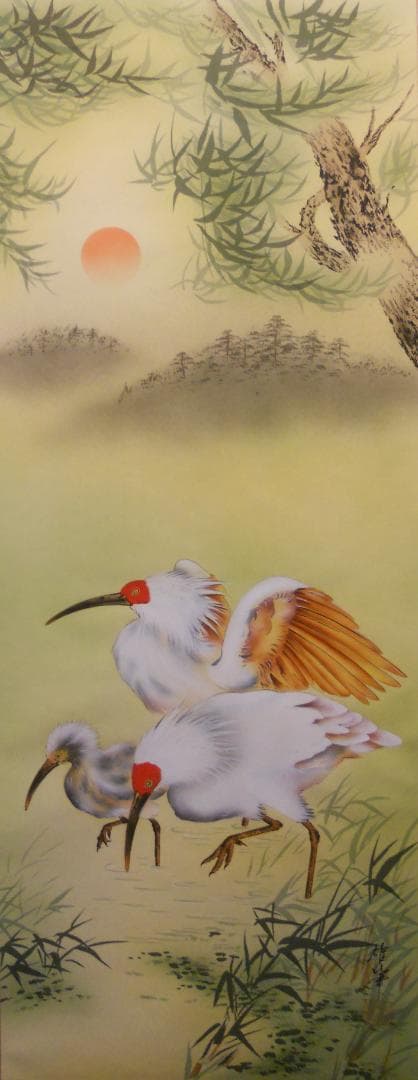 掛け軸 関口雄峯 朱鷺之図 トキ 絹本 希少 軸装 茶道具 掛軸 美品 です。 掛軸〈鷺図（さぎず）〉単庵智伝京都便利堂オンラインショップ